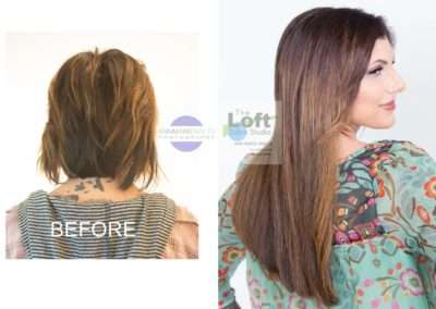 hair extension before and afters